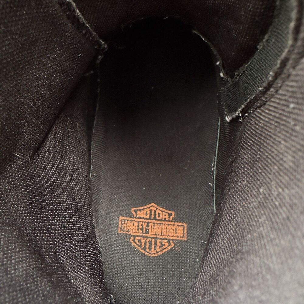 Harley Davidson Mens Shift Riding Boots 13 Black Leather Motorcycle Buckles Zip - Picture 7 of 8